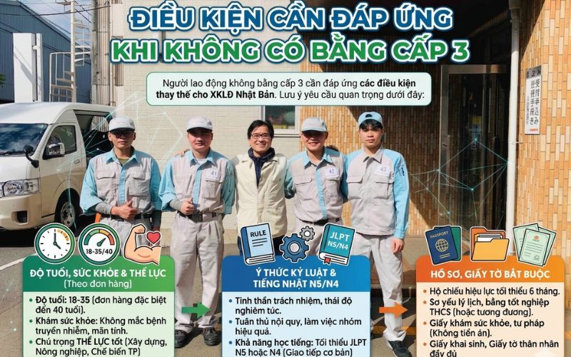 Điều kiện cần đáp ứng khi không có bằng cấp 3