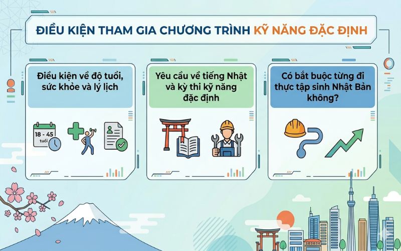 Điều kiện tham gia chương trình kỹ năng đặc định