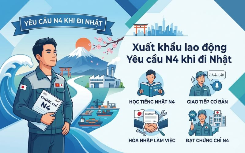 Yêu cầu N4 đi Nhật - trình độ tiếng Nhật cơ bản cần thiết